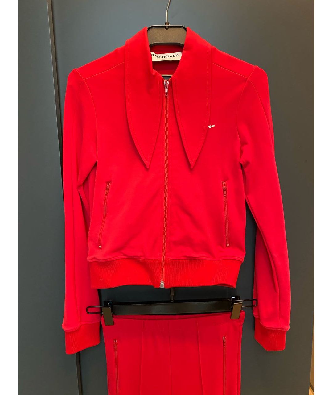 BALENCIAGA Красный синтетический костюм с брюками, фото 7