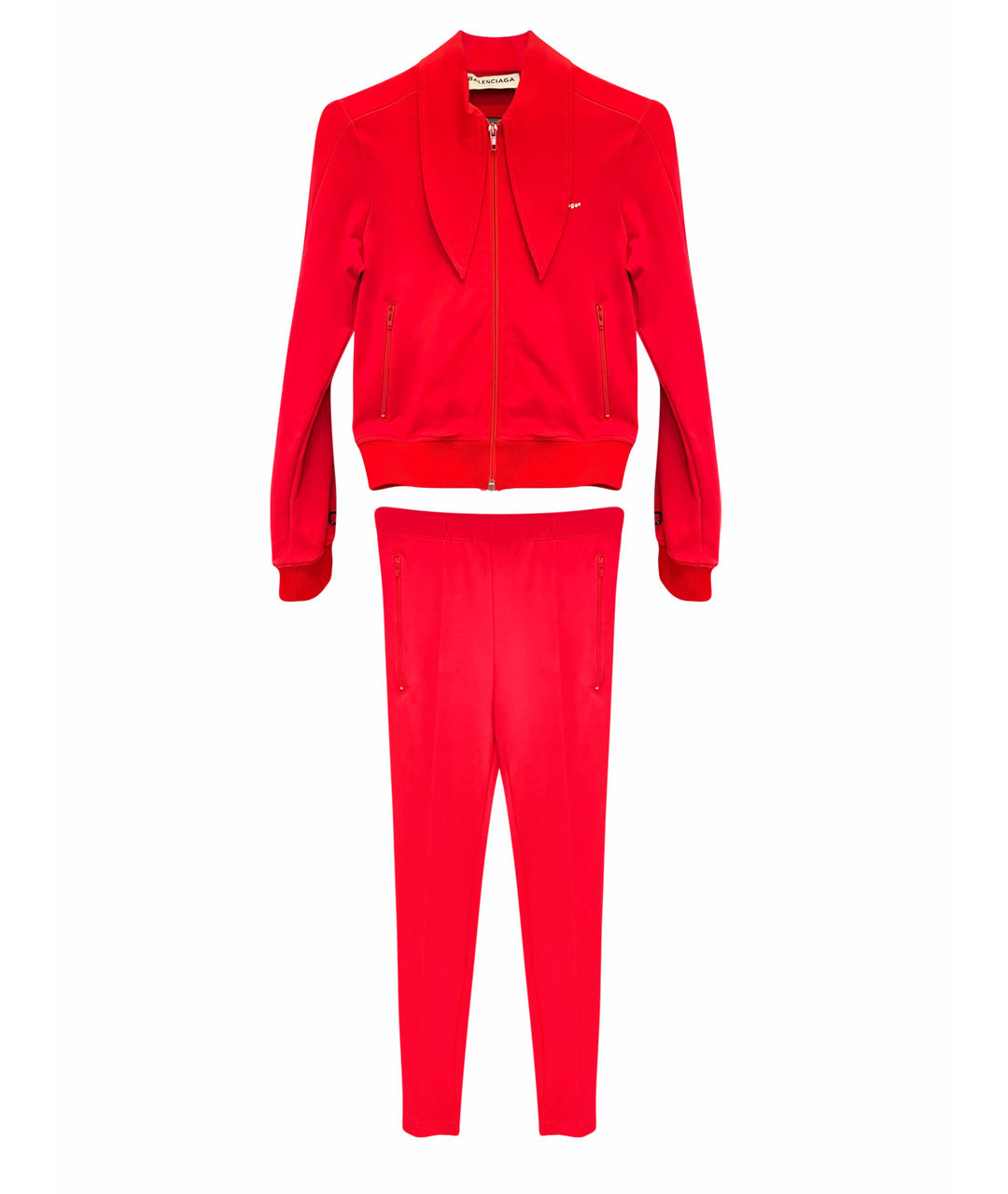 BALENCIAGA Красный синтетический костюм с брюками, фото 1