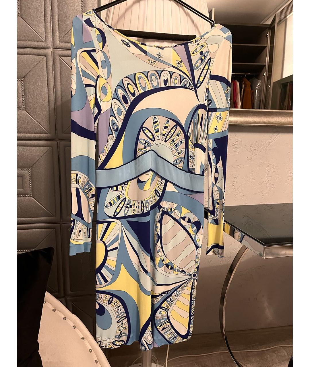 EMILIO PUCCI Голубое коктейльное платье, фото 5