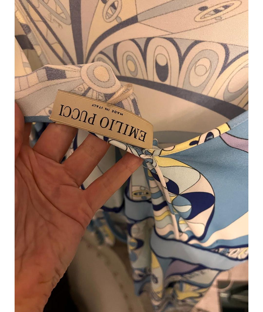 EMILIO PUCCI Голубое коктейльное платье, фото 4