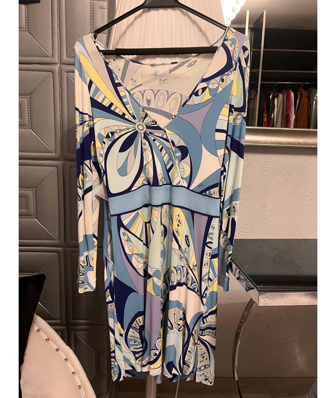 EMILIO PUCCI Голубое коктейльное платье, фото 2