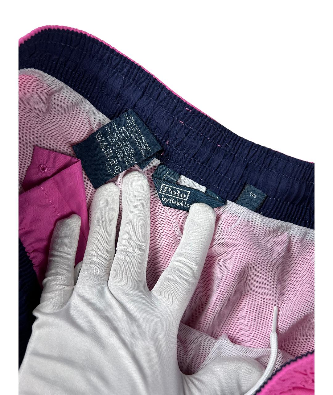 POLO RALPH LAUREN Розовые полиэстеровые шорты, фото 4