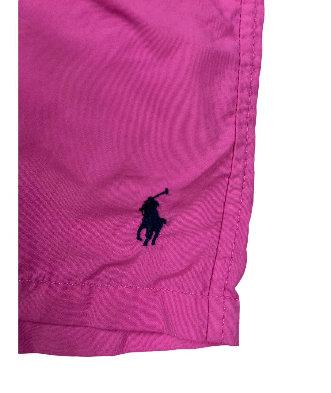 POLO RALPH LAUREN Розовые полиэстеровые шорты, фото 3