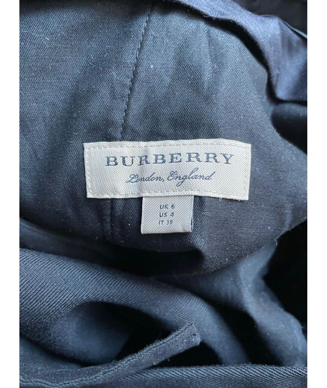 BURBERRY Черные шерстяные брюки узкие, фото 2