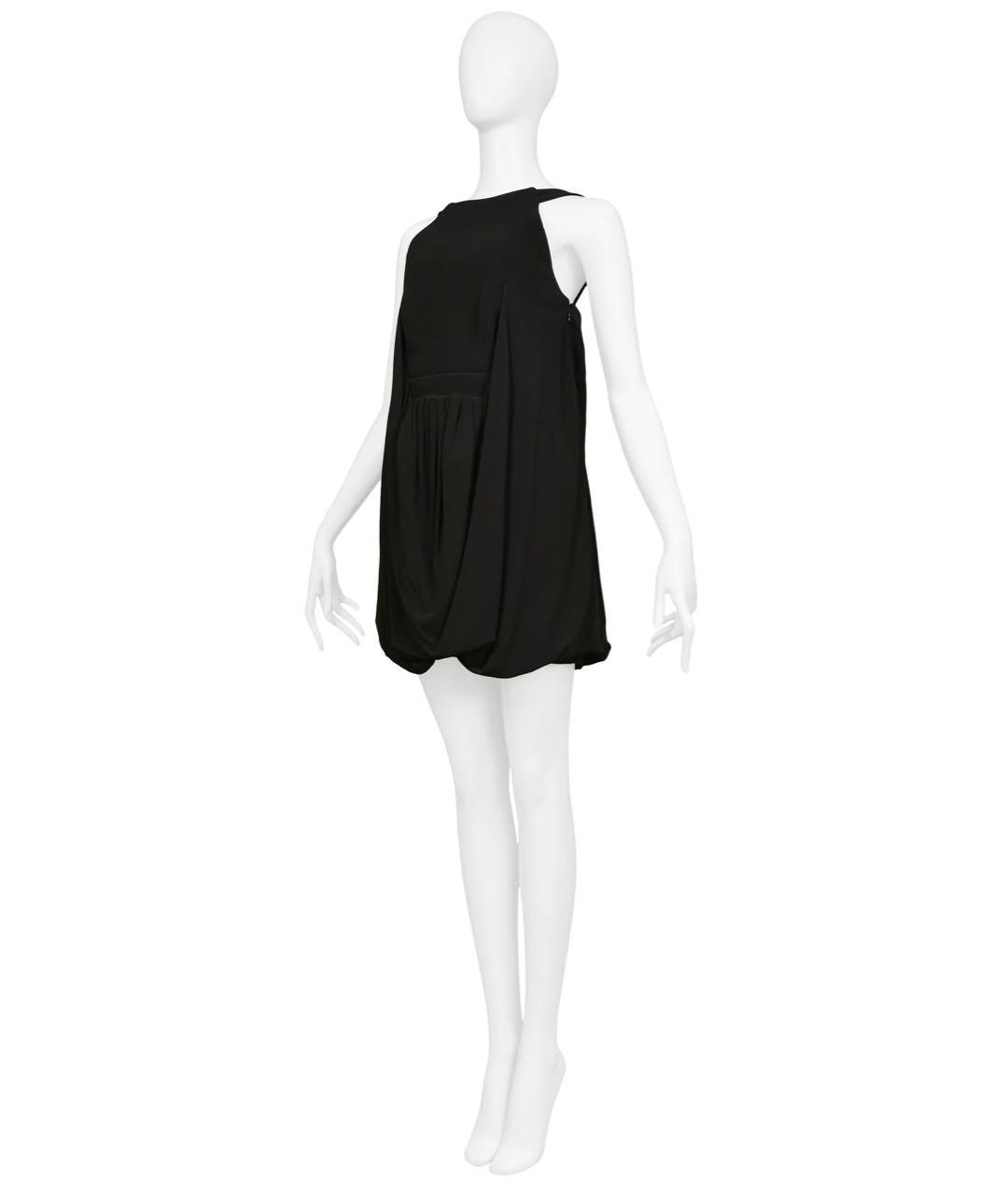 BALENCIAGA Черное вискозное коктейльное платье, фото 3