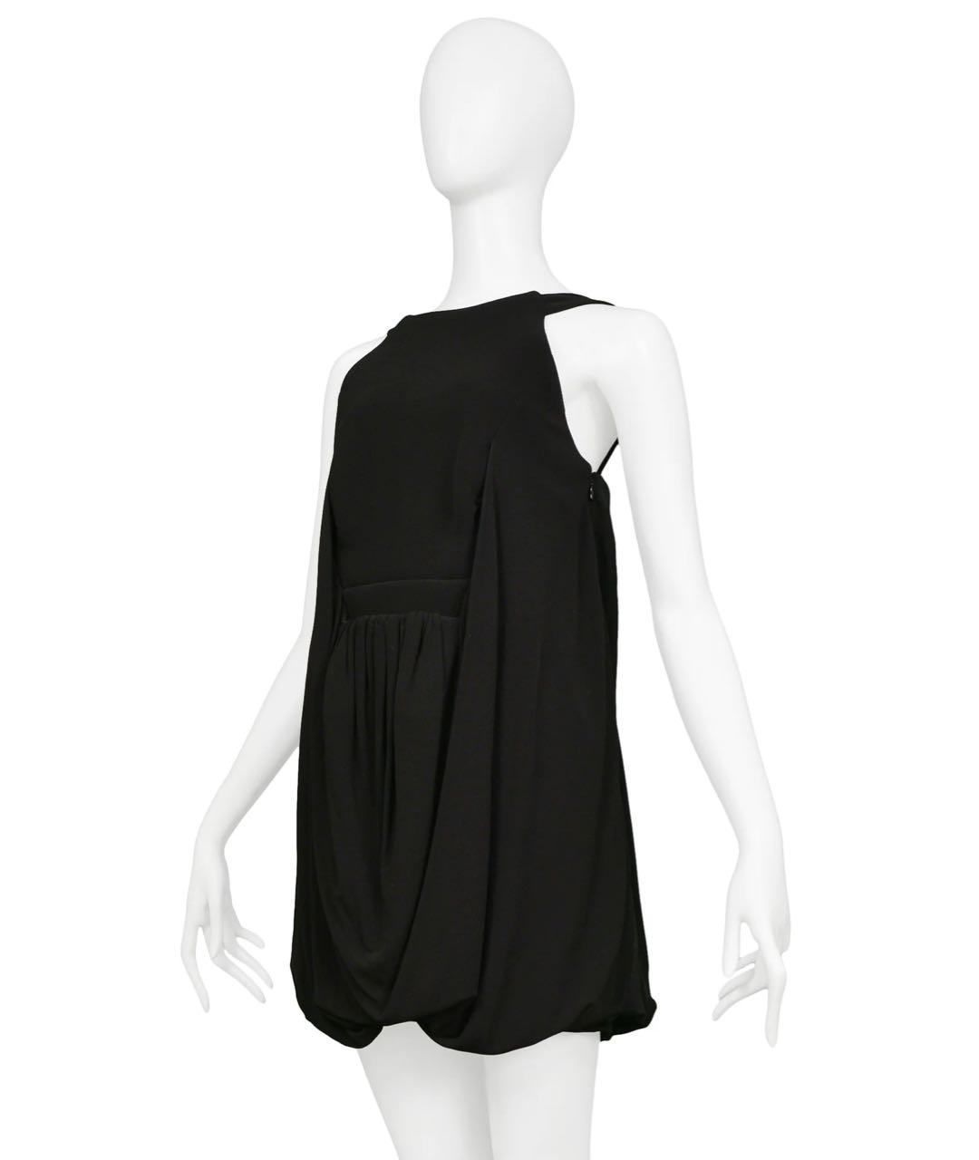BALENCIAGA Черное вискозное коктейльное платье, фото 4