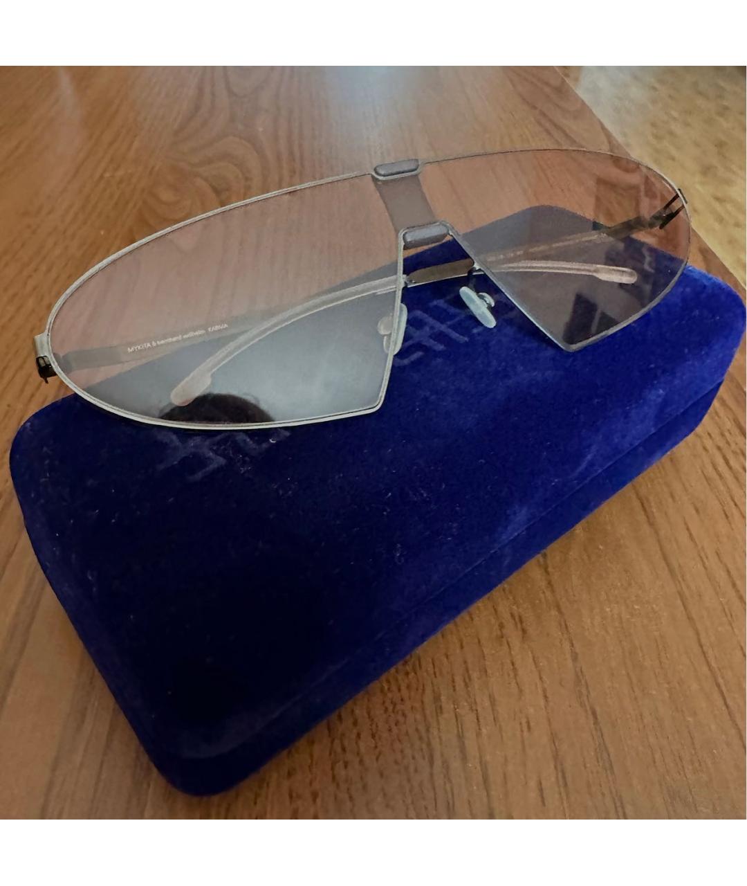 MYKITA Коричневые металлические солнцезащитные очки, фото 3