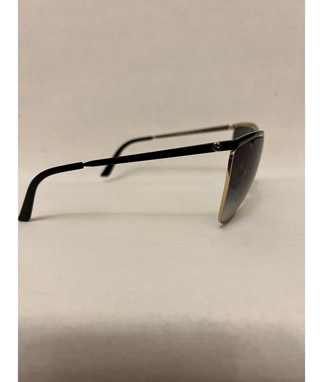 GUCCI Черные металлические солнцезащитные очки, фото 2