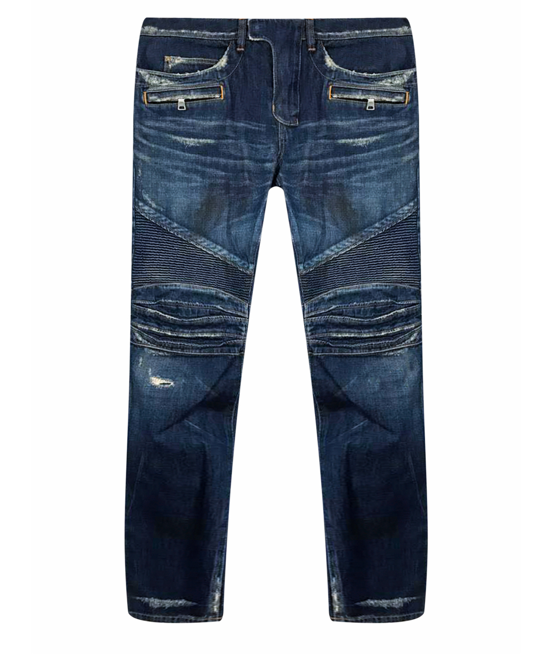 BALMAIN Темно-синие хлопковые джинсы, фото 1