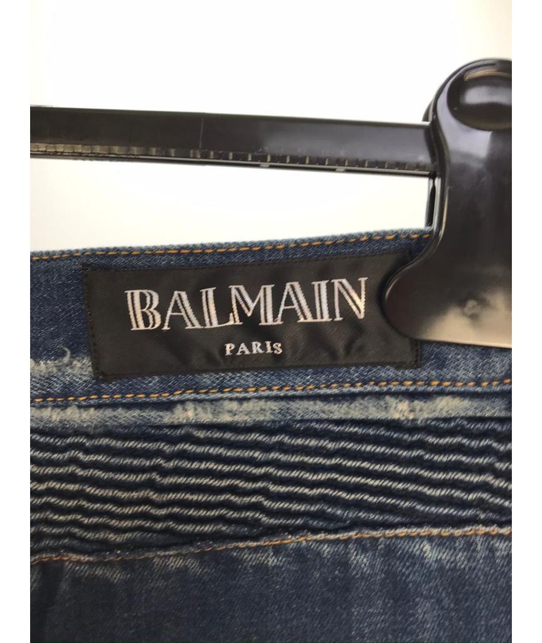 BALMAIN Темно-синие хлопковые джинсы, фото 3