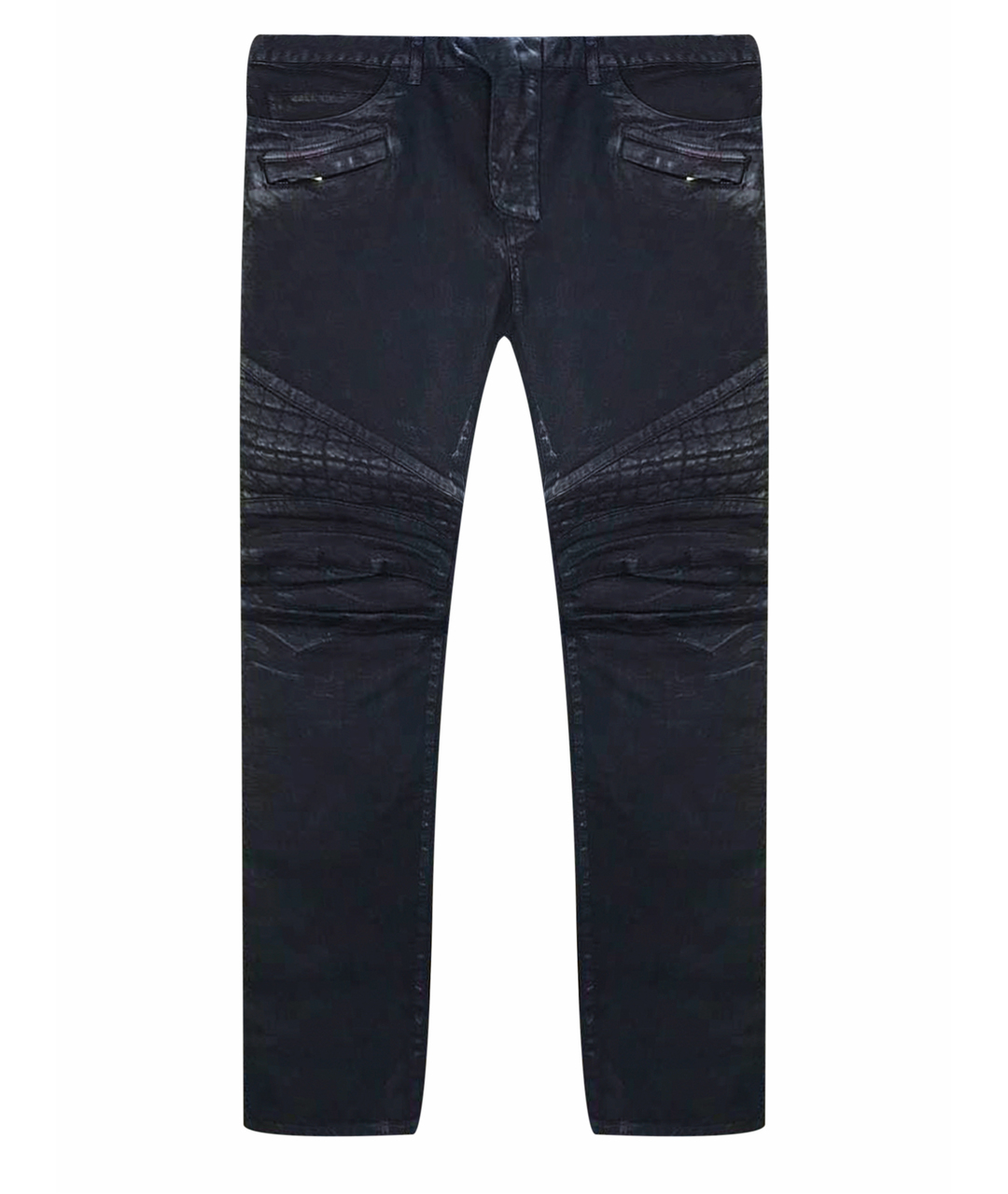 BALMAIN Черные хлопковые прямые джинсы, фото 1