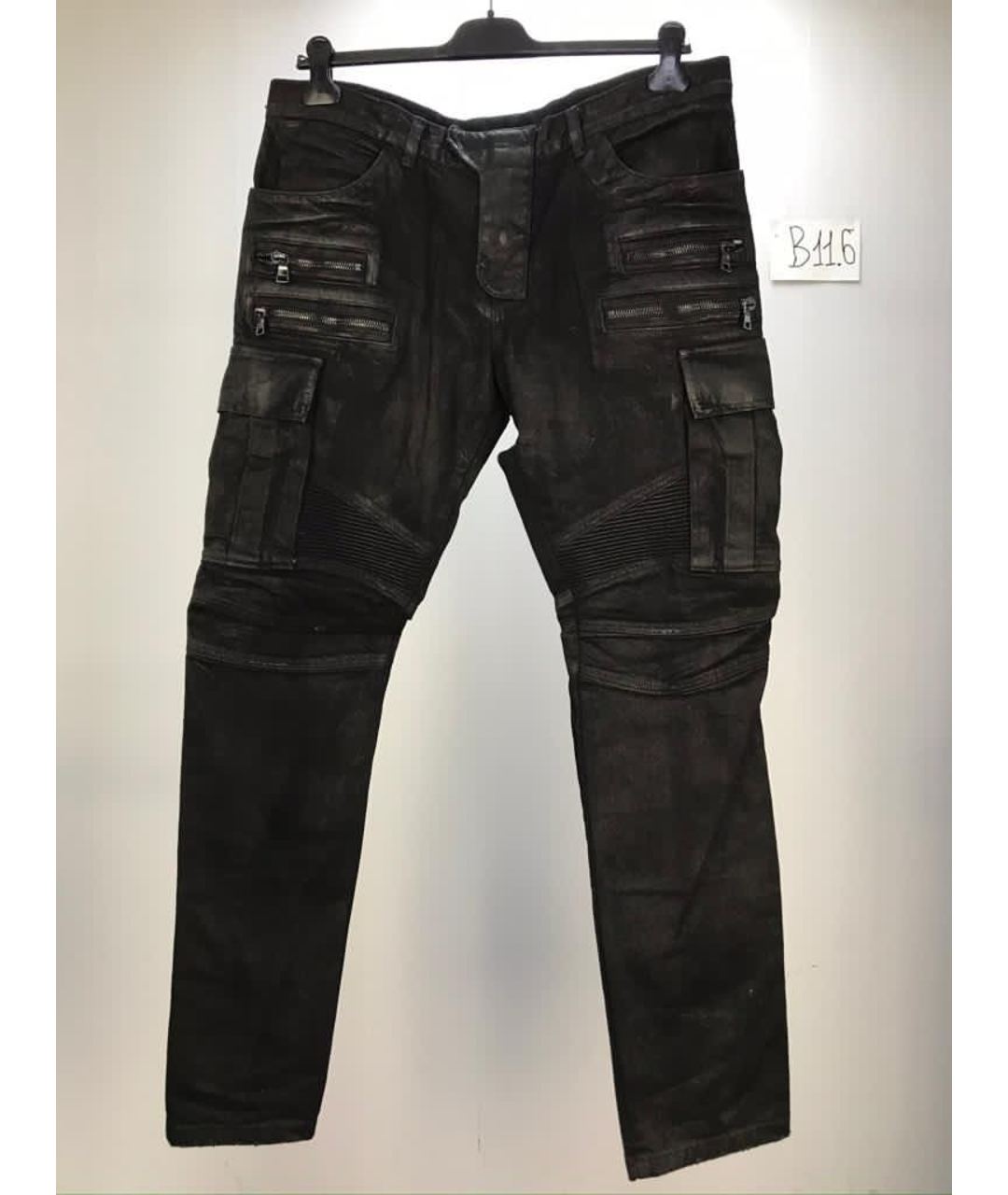 BALMAIN Черные прямые джинсы, фото 6