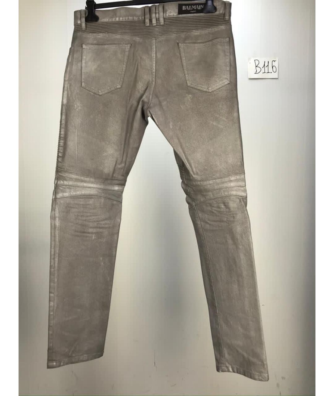 BALMAIN Серые прямые джинсы, фото 2