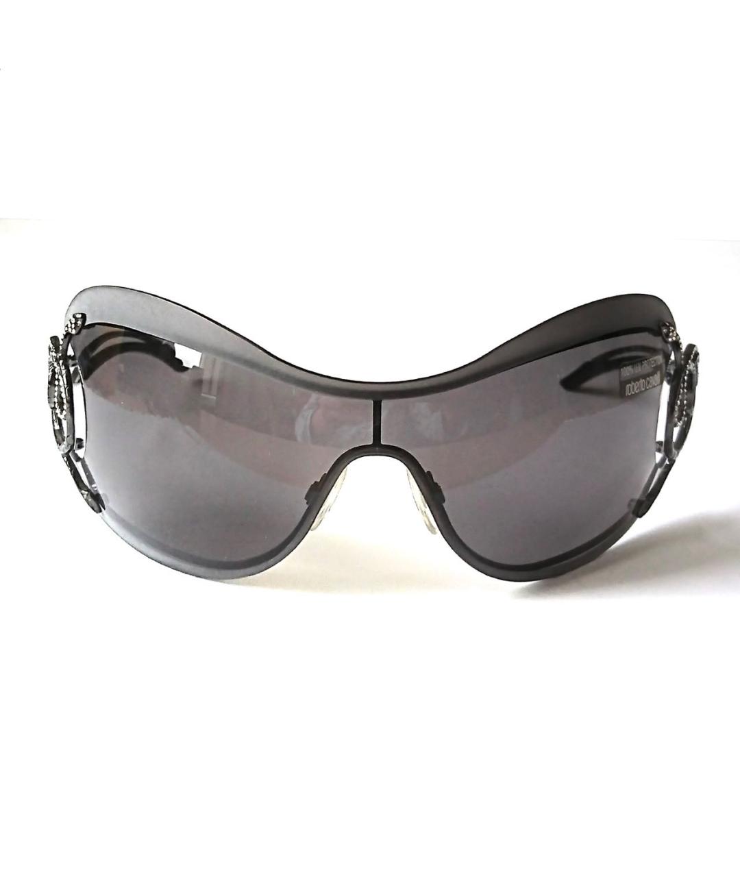ROBERTO CAVALLI Антрацитовые металлические солнцезащитные очки, фото 8