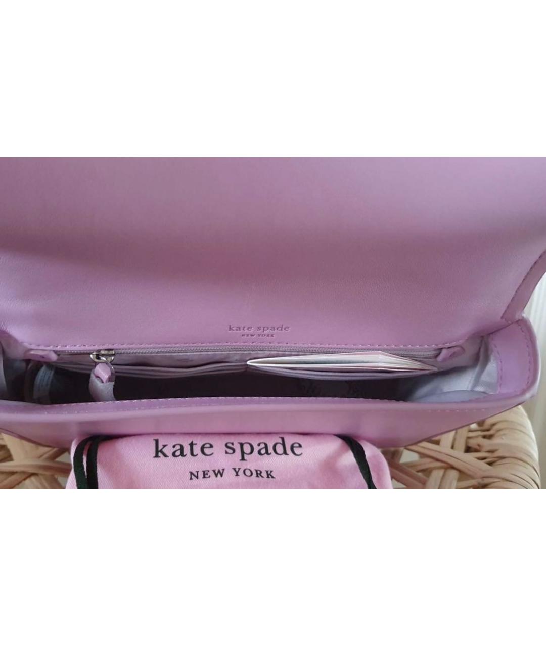 KATE SPADE Фиолетовая кожаная сумка через плечо, фото 6