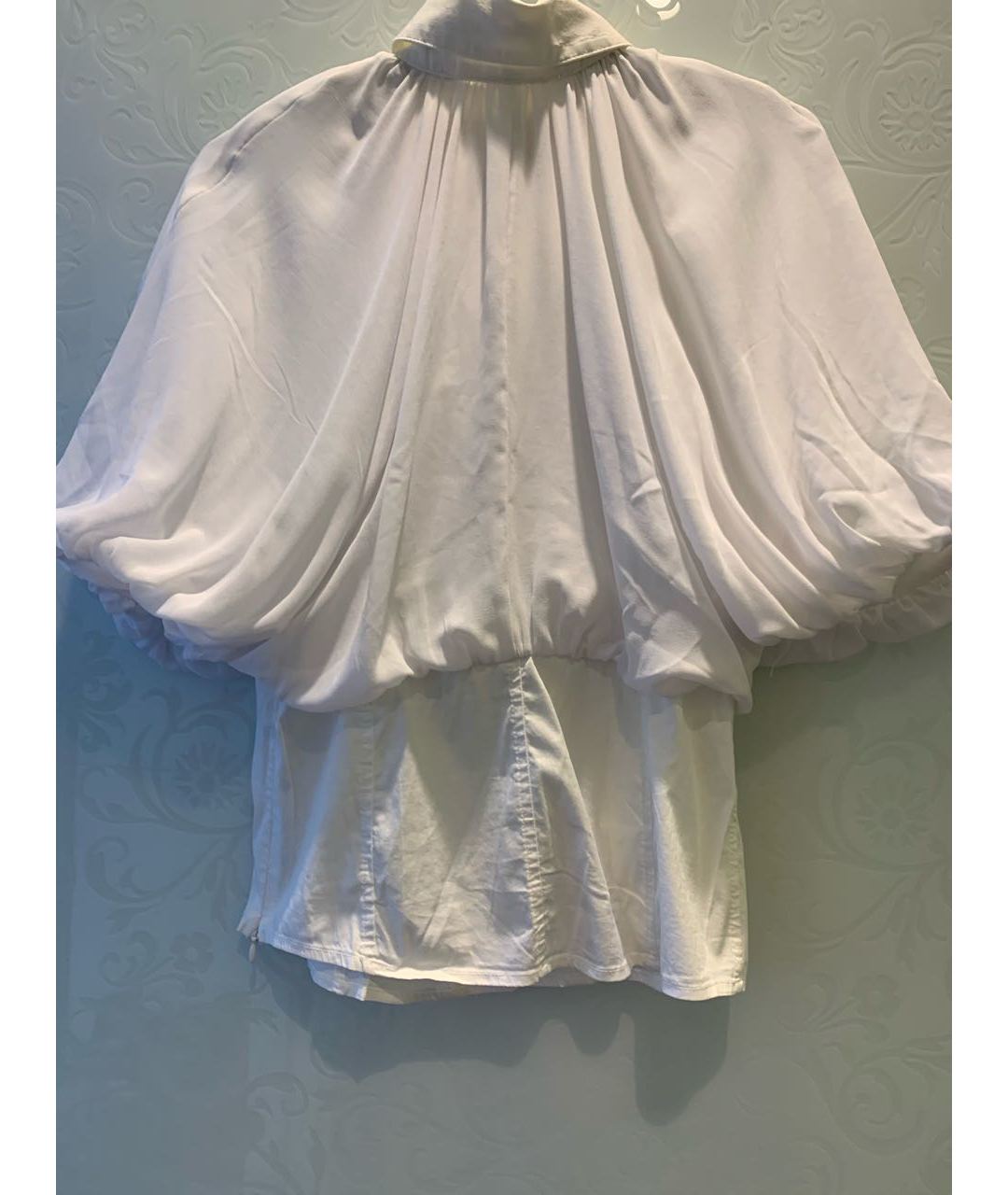 ELISABETTA FRANCHI Белая полиамидовая рубашка, фото 2