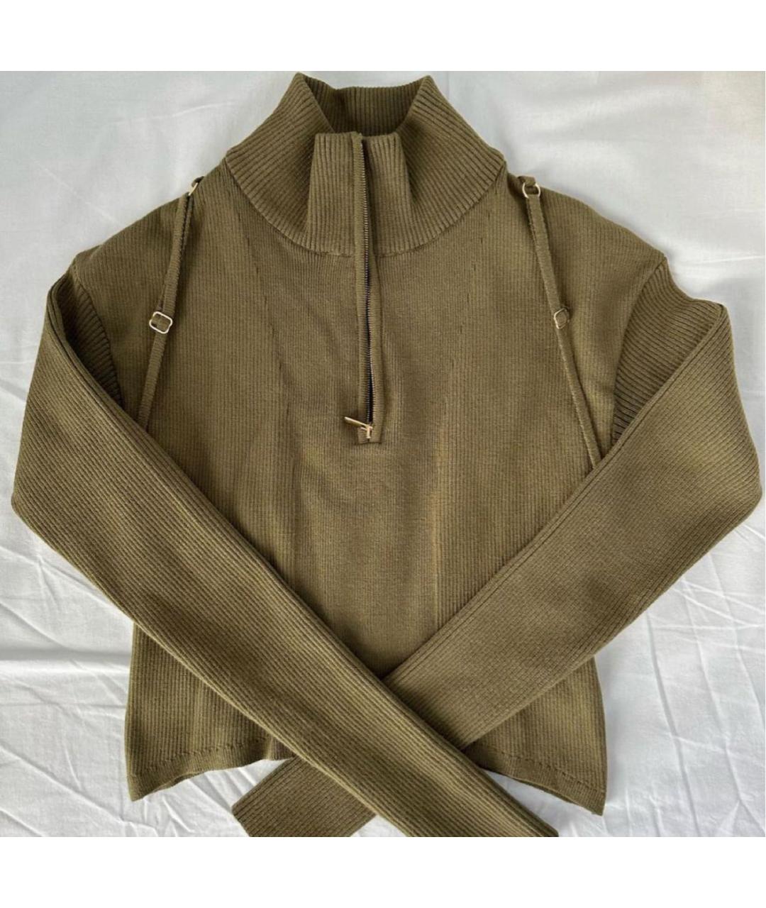 JACQUEMUS Хаки вискозный джемпер / свитер, фото 4