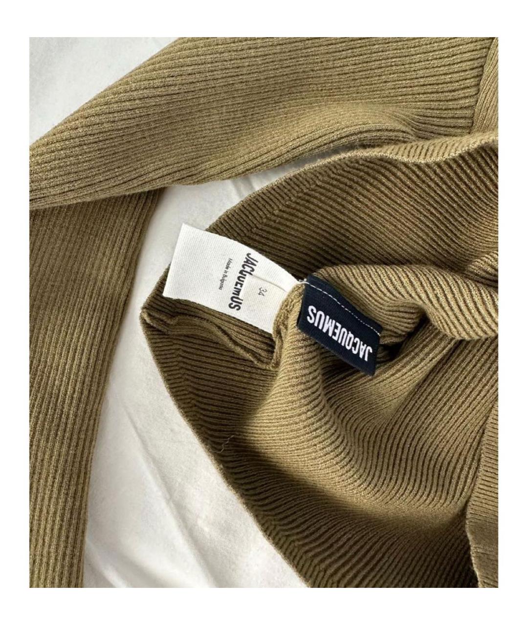 JACQUEMUS Хаки вискозный джемпер / свитер, фото 3