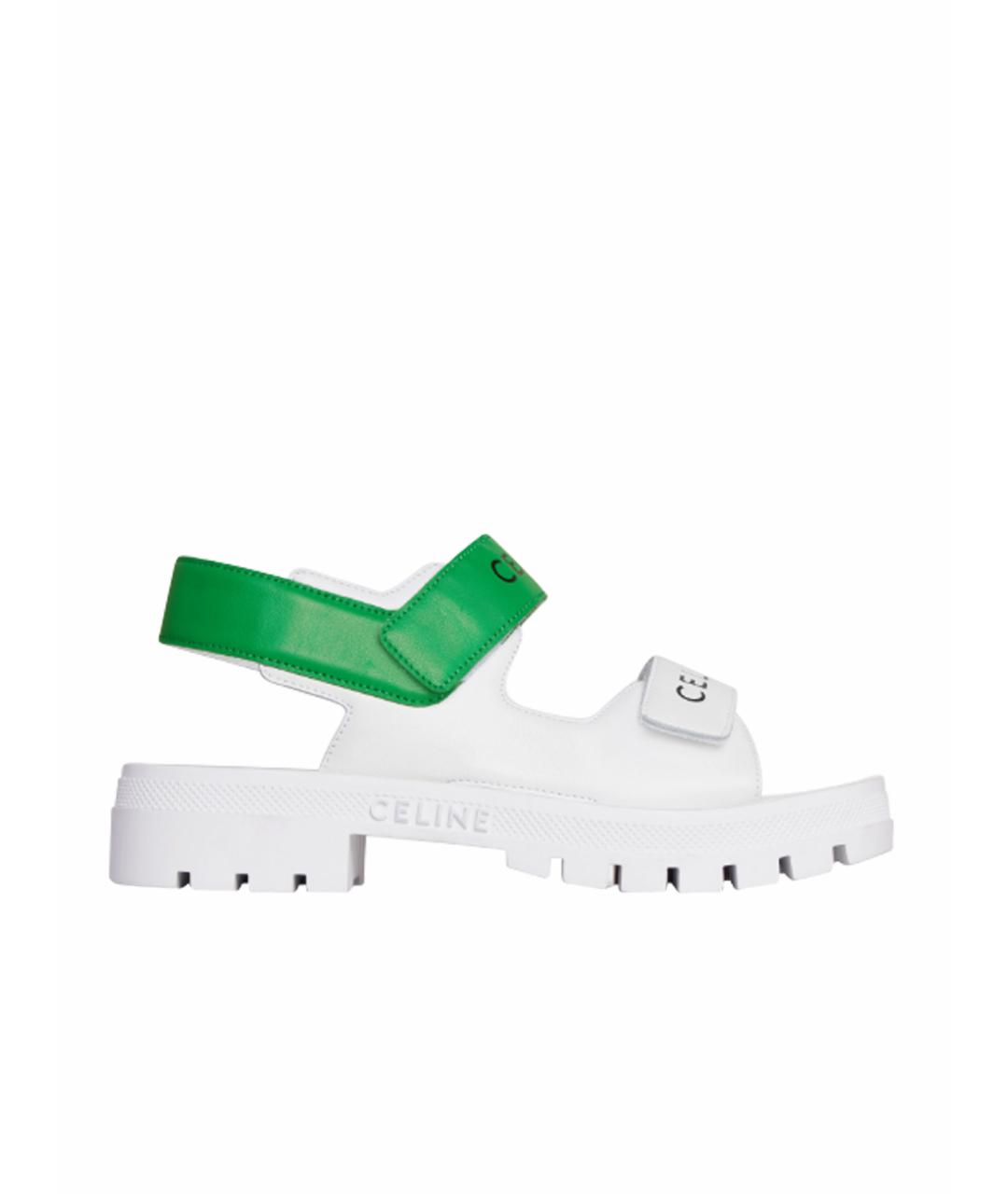 CELINE PRE-OWNED Белые кожаные сандалии, фото 1