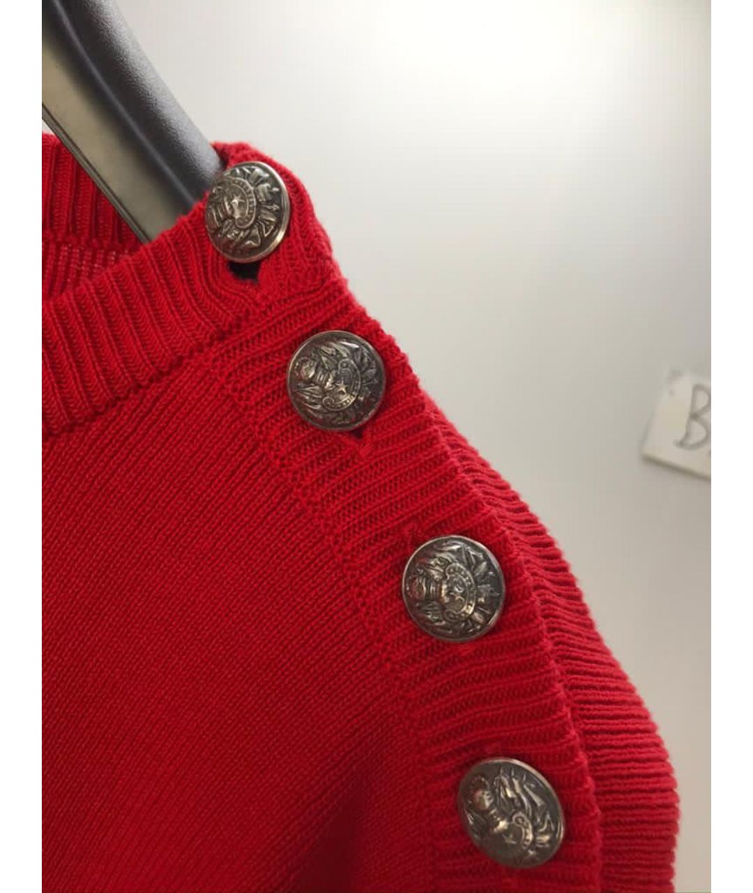BALMAIN Красный джемпер / свитер, фото 4