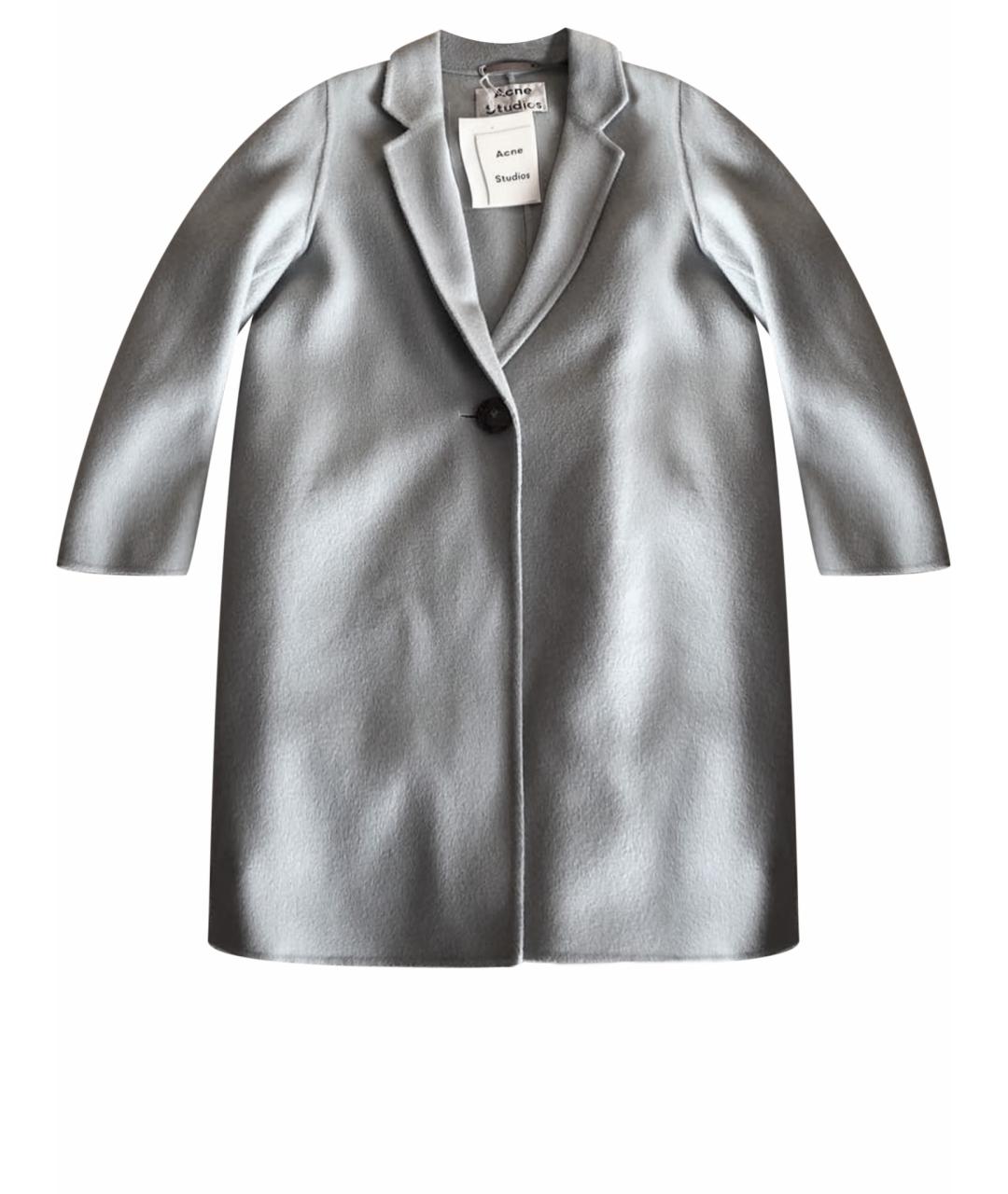 ACNE STUDIOS Голубое кашемировое пальто, фото 1
