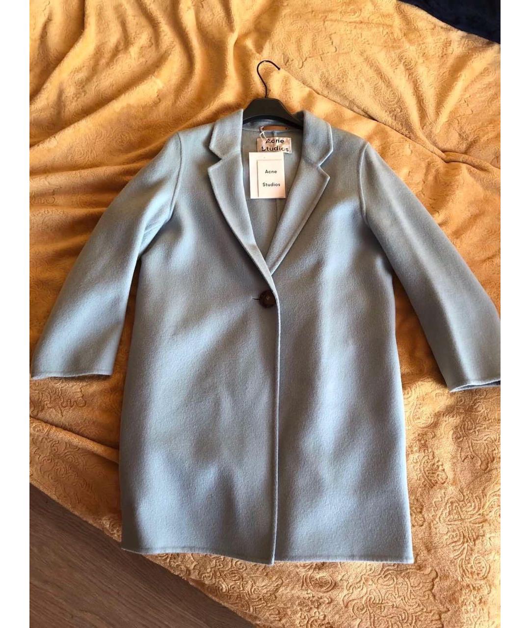 ACNE STUDIOS Голубое кашемировое пальто, фото 5