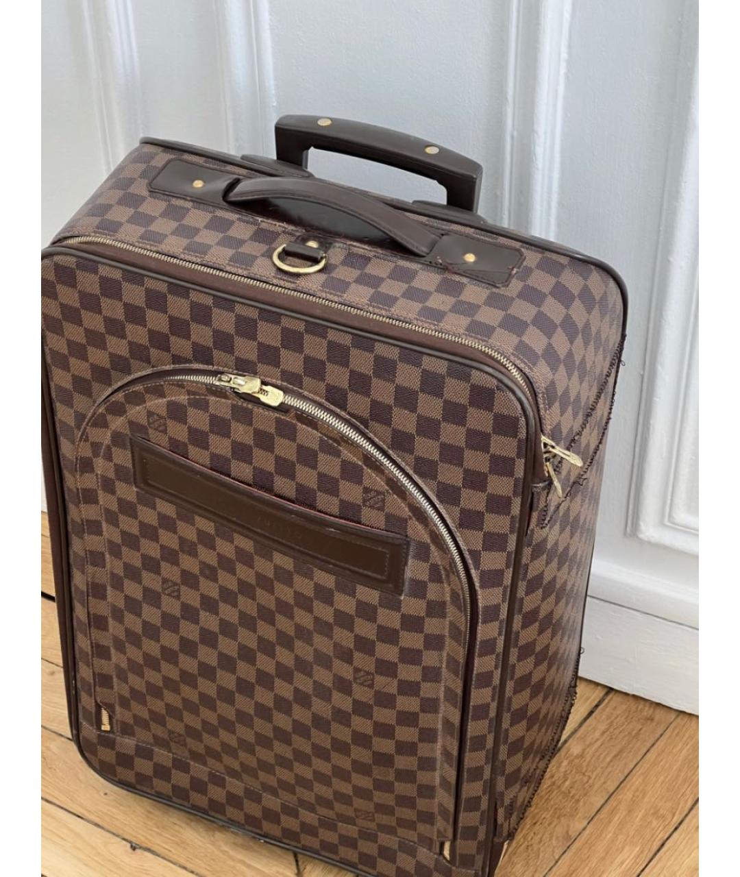 LOUIS VUITTON Коричневый чемодан, фото 3