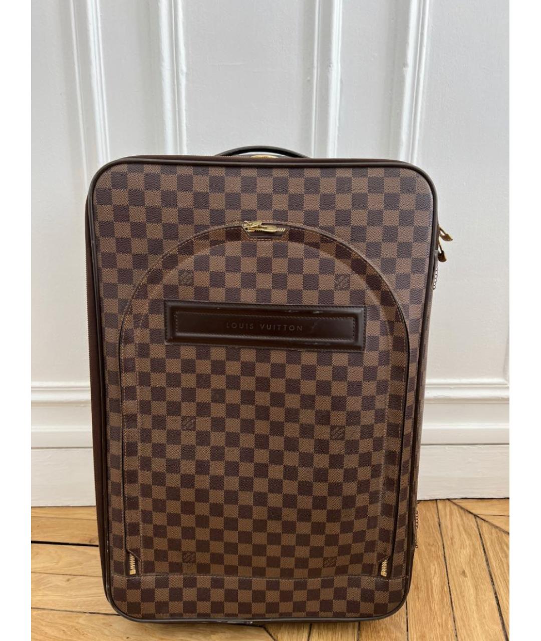 LOUIS VUITTON Коричневый чемодан, фото 2