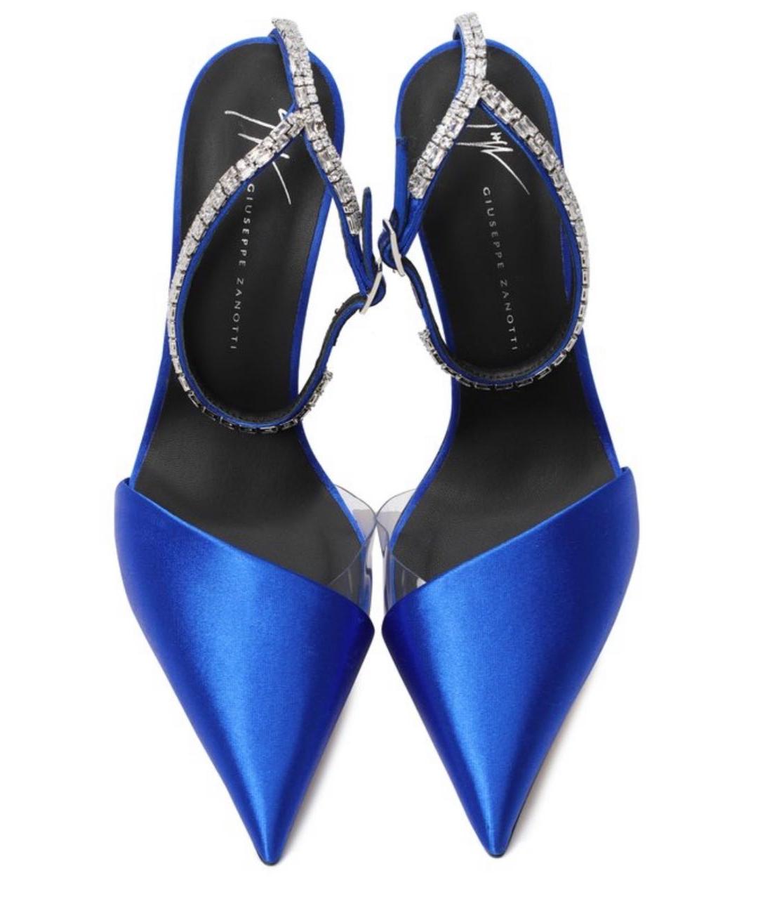 GIUSEPPE ZANOTTI DESIGN Синие текстильные туфли, фото 3