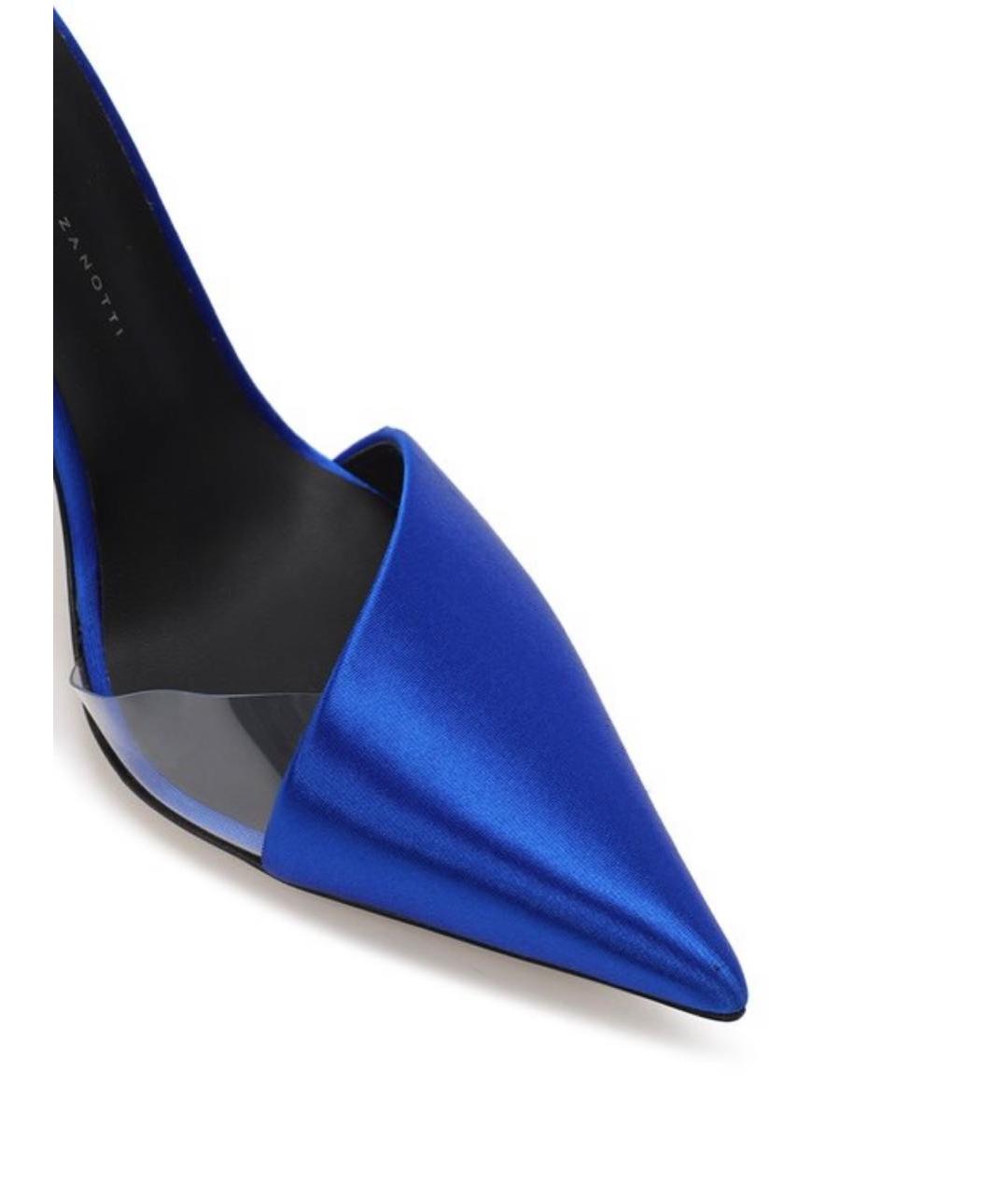 GIUSEPPE ZANOTTI DESIGN Синие текстильные туфли, фото 4