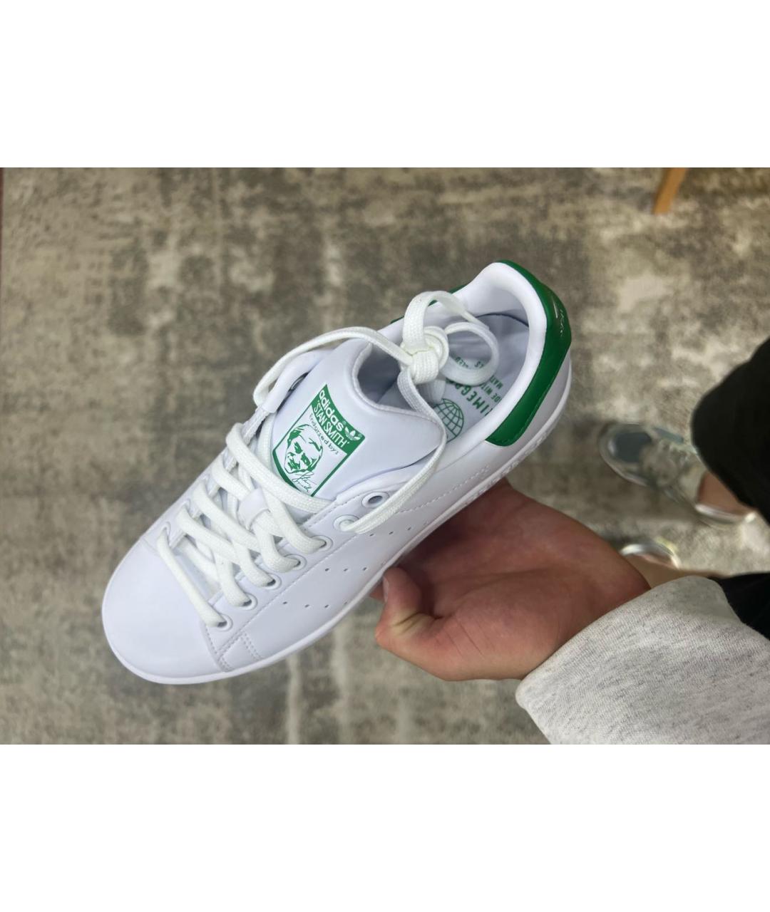 ADIDAS Белые кожаные кеды, фото 2