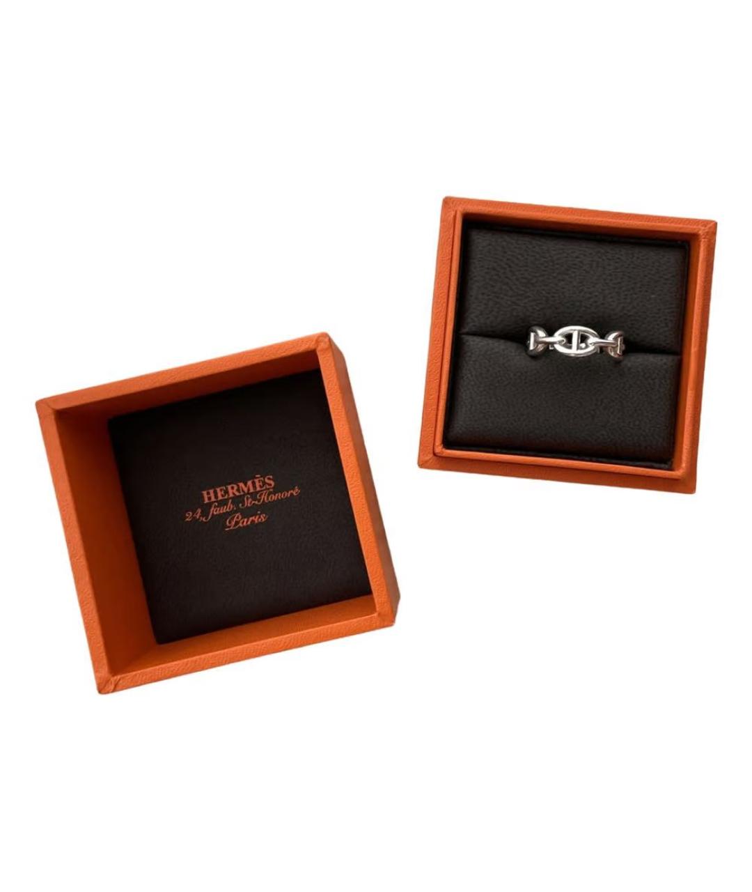 HERMES PRE-OWNED Серебряное серебряное кольцо, фото 4