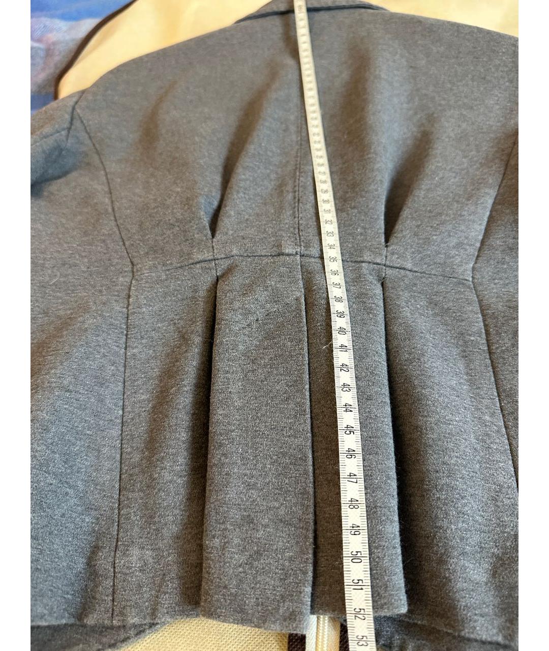 BRUNELLO CUCINELLI Серый хлопковый жакет/пиджак, фото 6