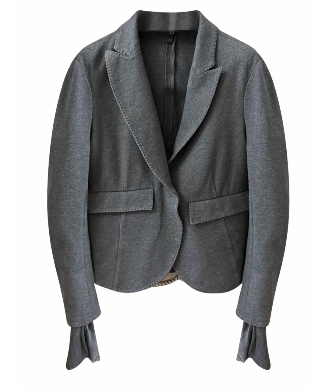 BRUNELLO CUCINELLI Серый хлопковый жакет/пиджак, фото 1