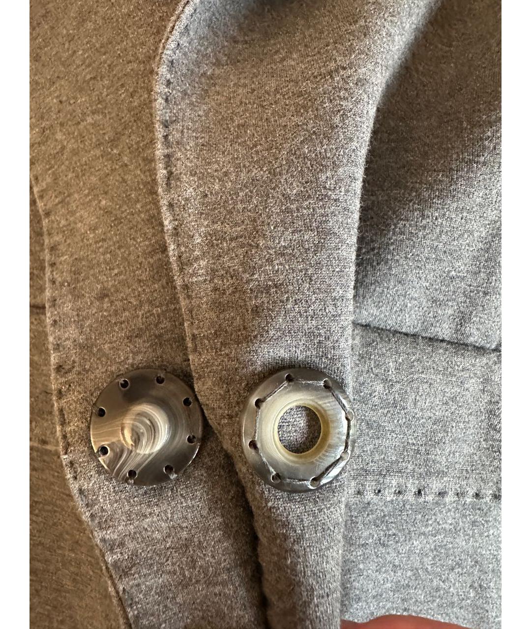 BRUNELLO CUCINELLI Серый хлопковый жакет/пиджак, фото 8