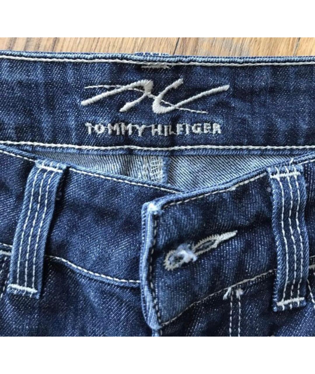 TOMMY HILFIGER Темно-синие хлопковые прямые джинсы, фото 5