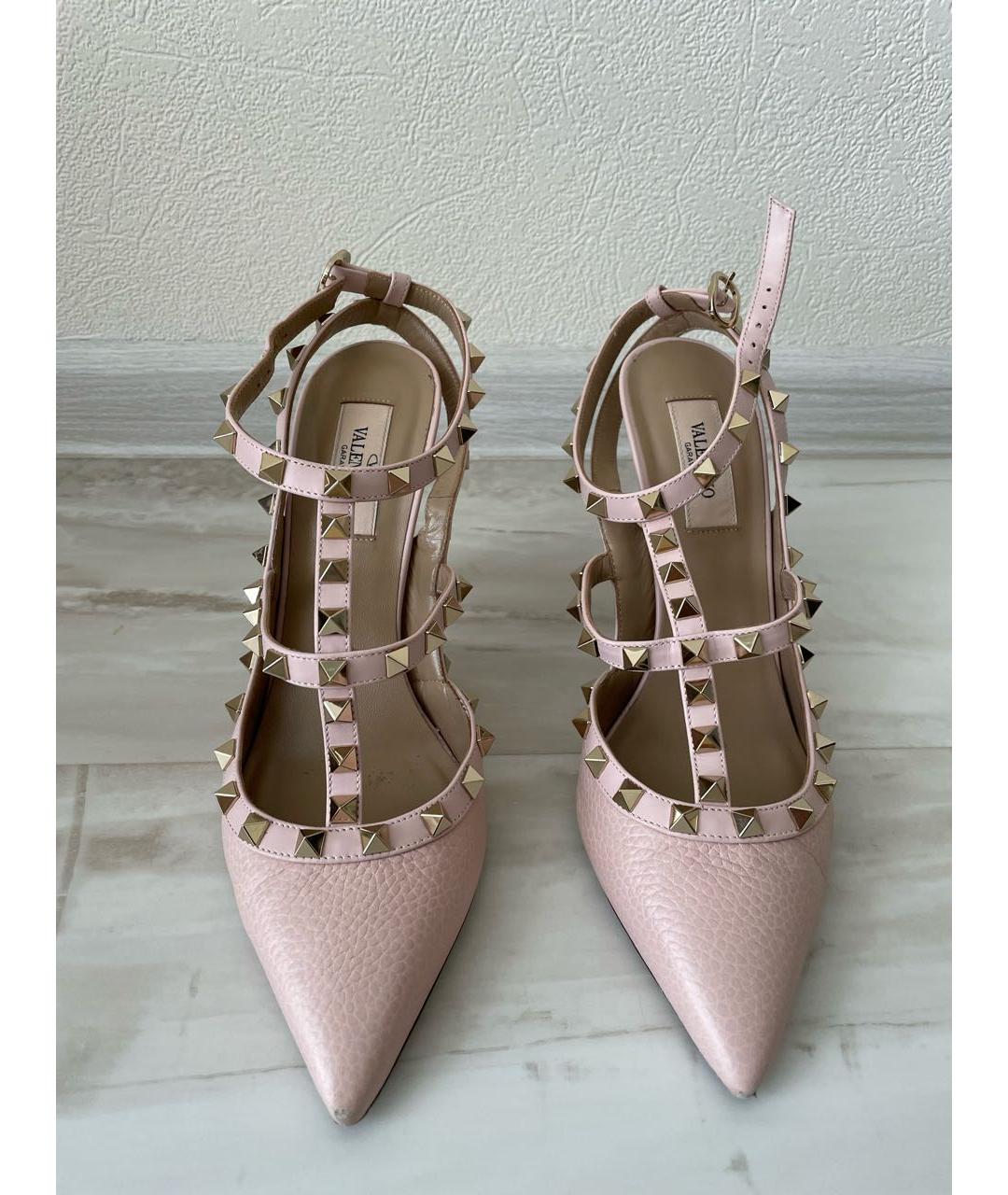 VALENTINO Розовые кожаные туфли, фото 2