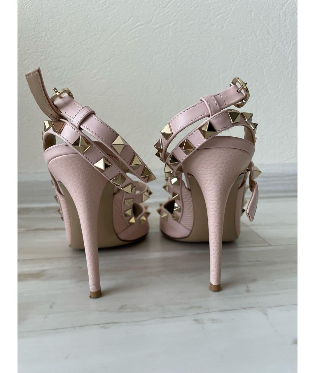 VALENTINO Розовые кожаные туфли, фото 4