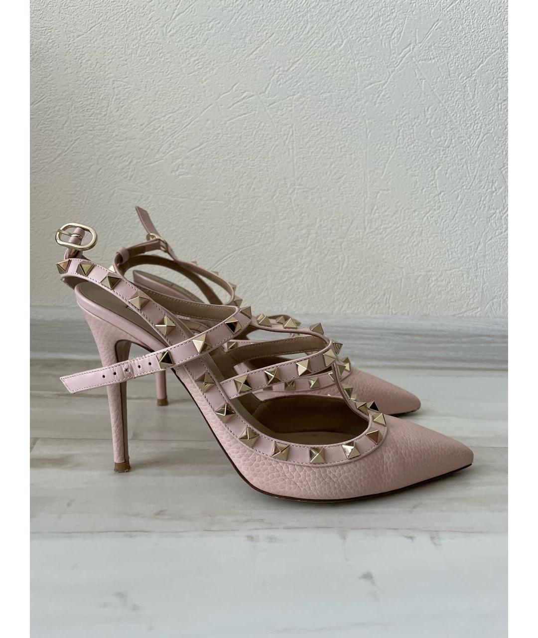 VALENTINO Розовые кожаные туфли, фото 5