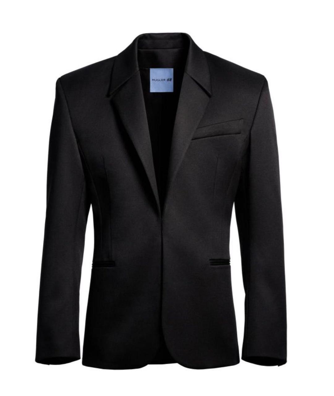 MUGLER Черный шерстяной пиджак, фото 1