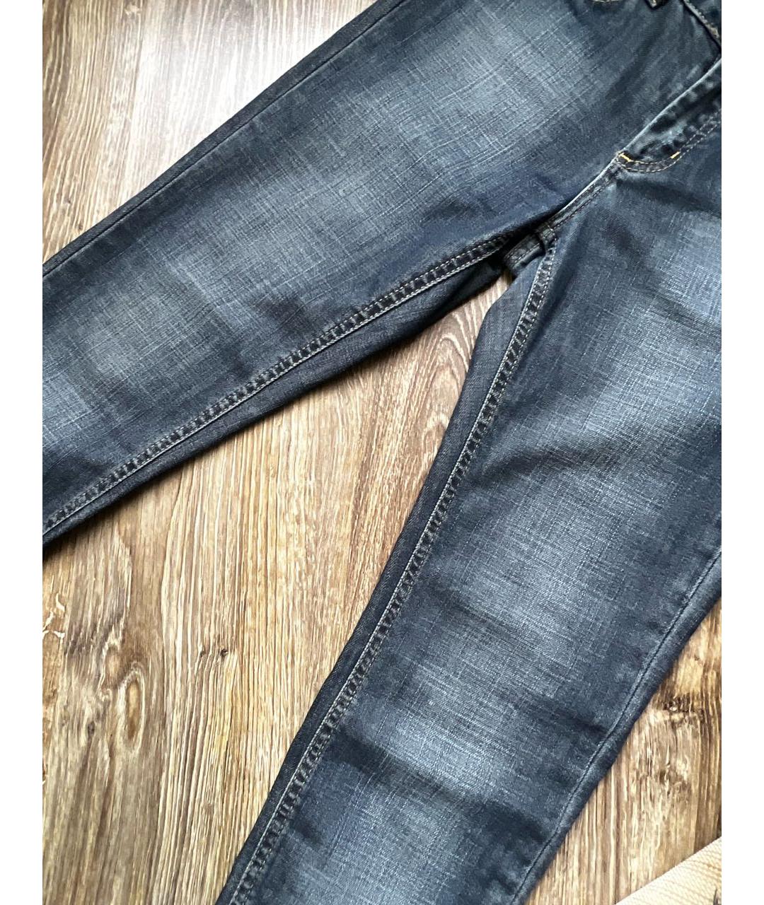 ACNE STUDIOS Темно-синие хлопковые прямые джинсы, фото 5