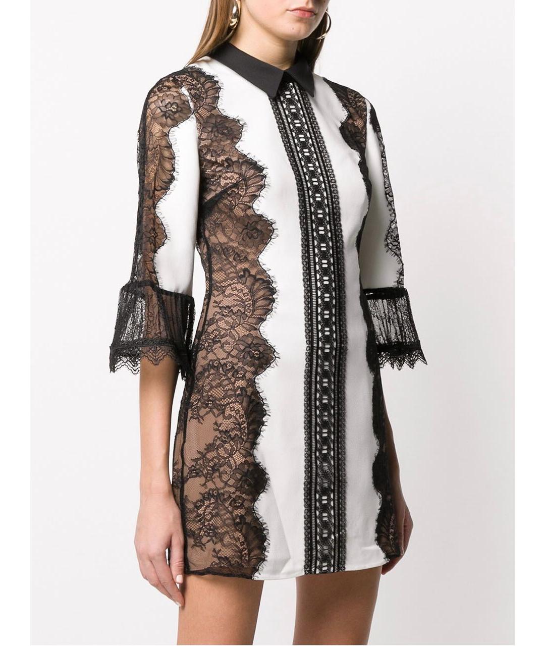 SELF-PORTRAIT Белое полиэстеровое коктейльное платье, фото 8