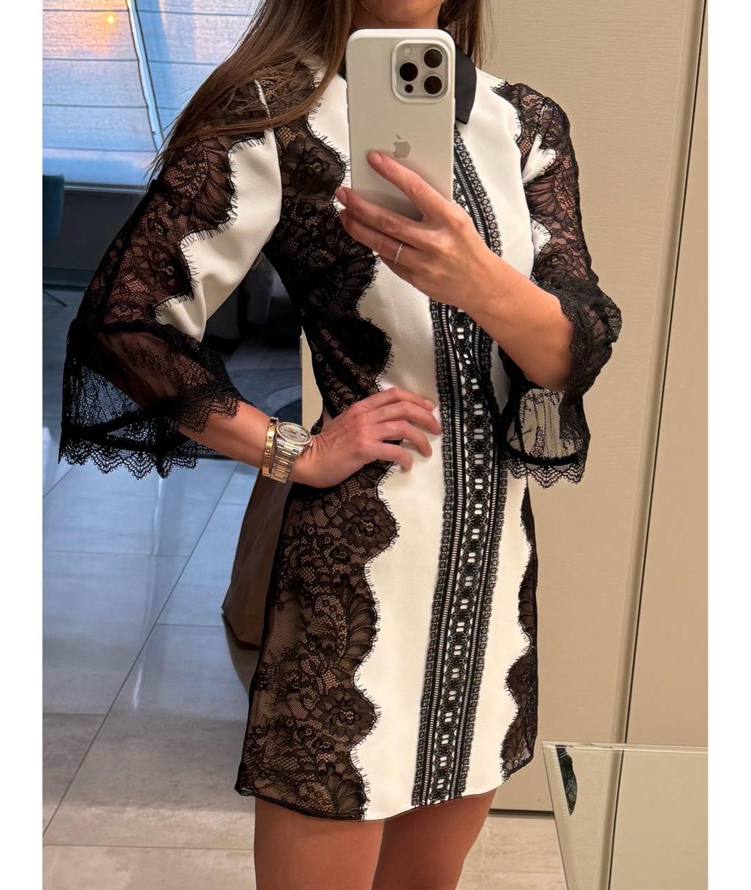 SELF-PORTRAIT Белое полиэстеровое коктейльное платье, фото 5