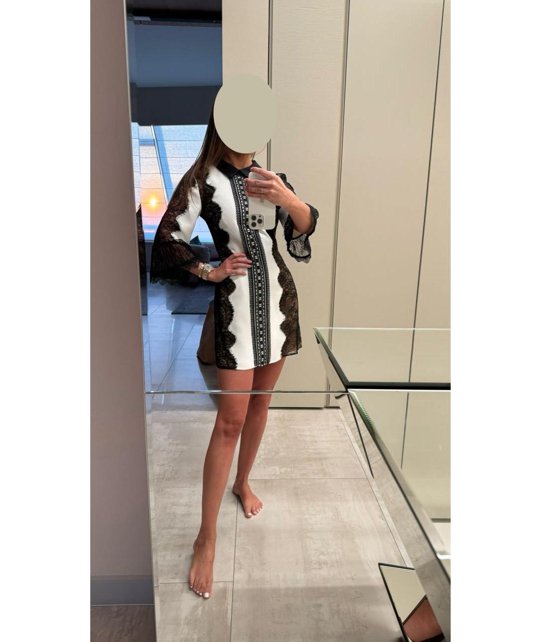 SELF-PORTRAIT Белое полиэстеровое коктейльное платье, фото 4