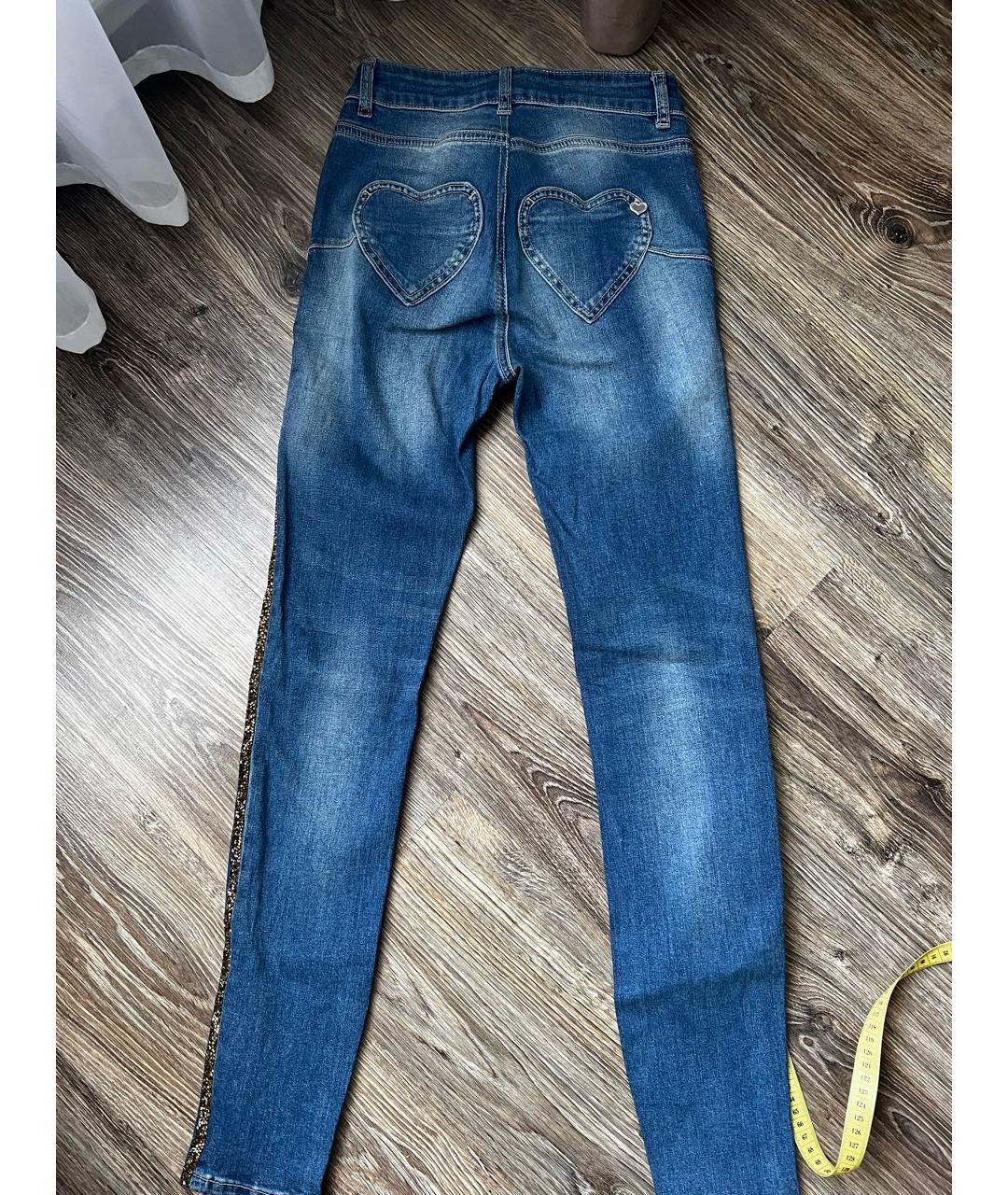 TWIN-SET Синие хлопко-эластановые джинсы слим, фото 2