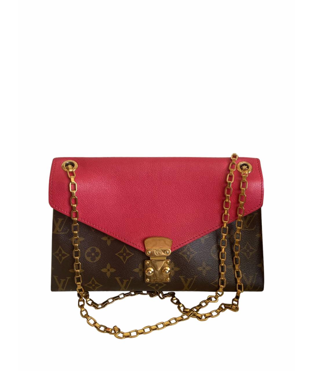 LOUIS VUITTON Красная кожаная сумка через плечо, фото 1