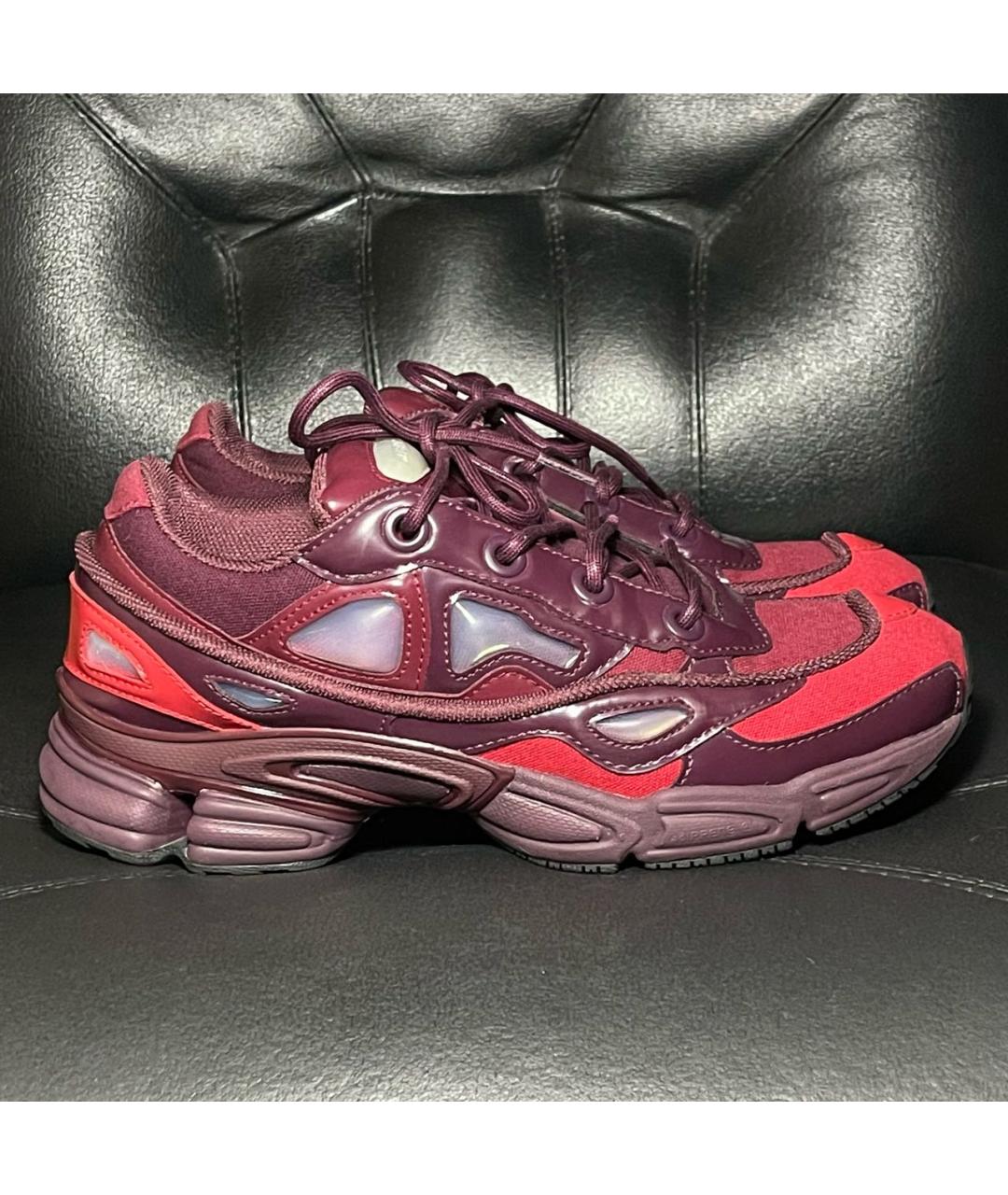 ADIDAS X RAF SIMONS Бордовые текстильные низкие кроссовки / кеды, фото 9