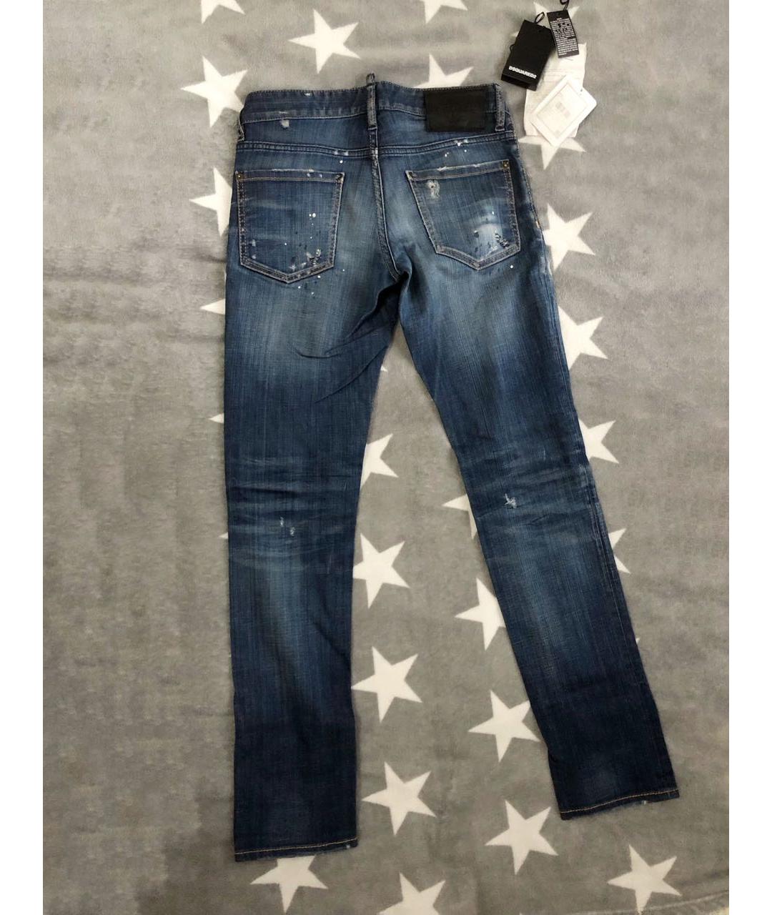 DSQUARED2 Темно-синие хлопковые джинсы скинни, фото 2