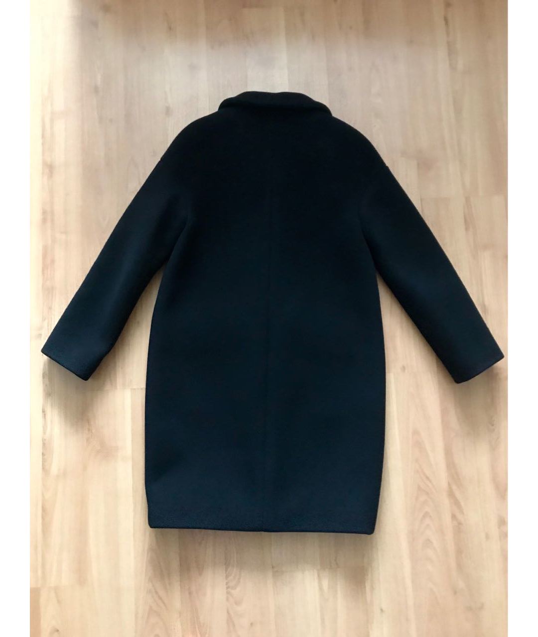 BOUTIQUE MOSCHINO Черное шерстяное пальто, фото 2