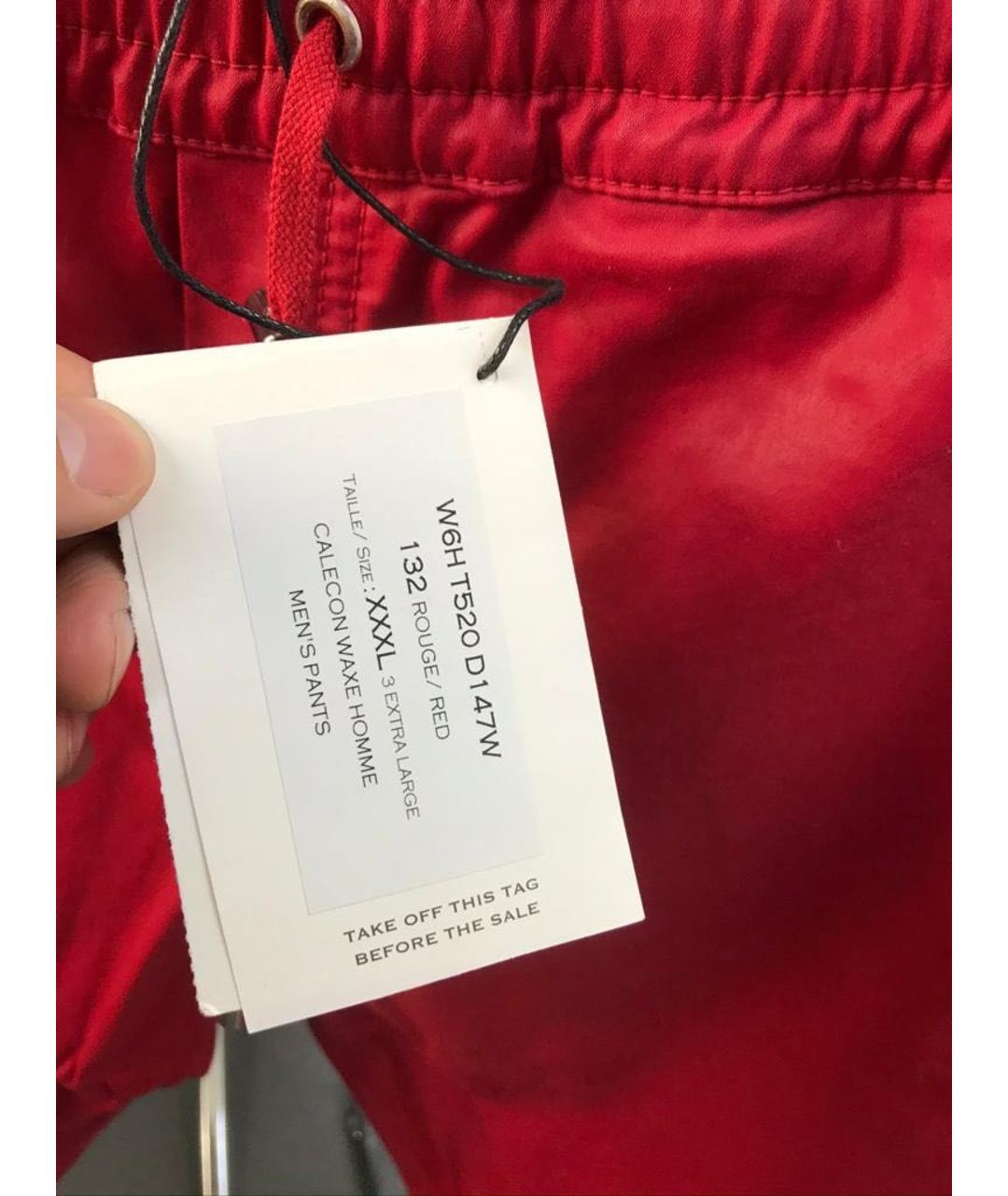 BALMAIN Красные повседневные брюки, фото 4